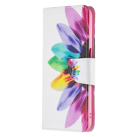 For OPPO Realme 8 5G / Realme V13 Colored Drawing Pattern Horizontal Flip Leather Case with Holder & Card Slots & Wallet(Sun Flower) by buy2fix