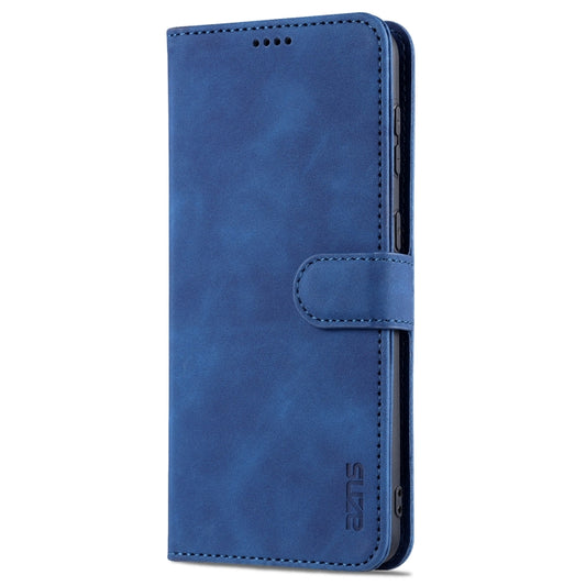 For Samsung Galaxy S21 FE 5G AZNS Skin Feel Calf Texture Horizontal Flip Leather Case with Card Slots & Holder & Wallet(Blue) by AZNS