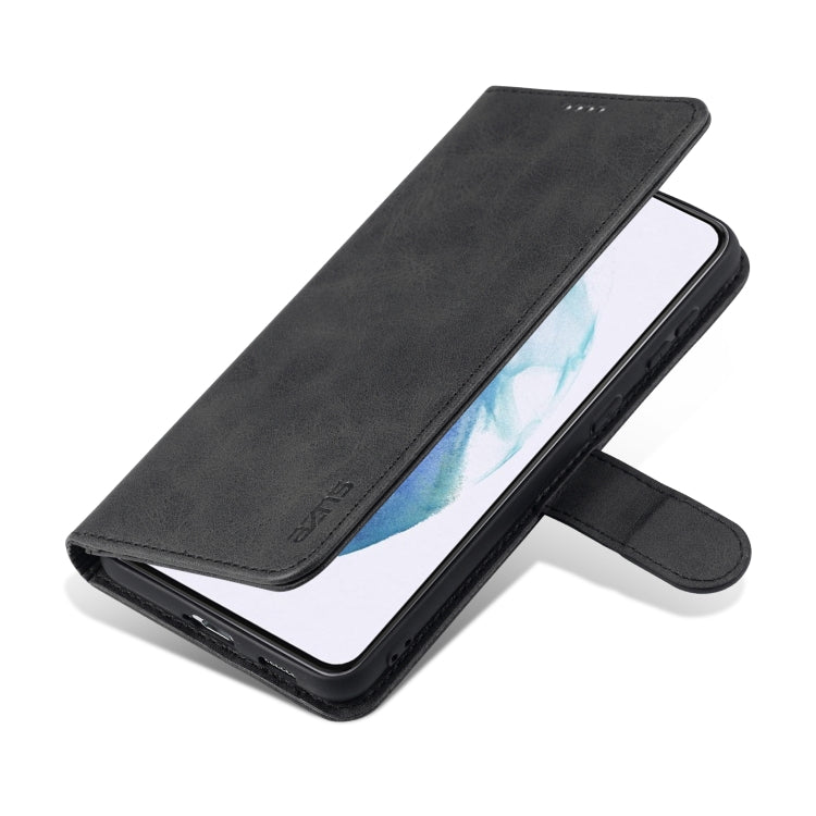 For Samsung Galaxy S21 FE 5G AZNS Skin Feel Calf Texture Horizontal Flip Leather Case with Card Slots & Holder & Wallet(Black) - Galaxy Phone Cases by AZNS | Online Shopping UK | buy2fix