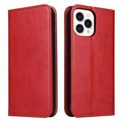 For iPhone 13 Pro Max Fierre Shann PU Leather Texture Horizontal Flip Leather Case with Holder & Card Slots & Wallet (Red) - iPhone 13 Pro Max Cases by FIERRE SHANN | Online Shopping UK | buy2fix