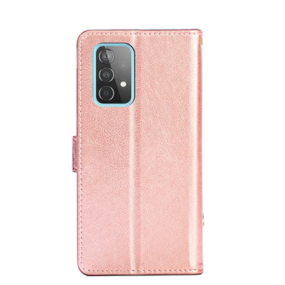 For Samsung Galaxy A52 5G / 4G Zipper Bag PU + TPU Horizontal Flip Leather Case with Holder & Card Slot & Wallet & Lanyard(Rose Gold) by buy2fix