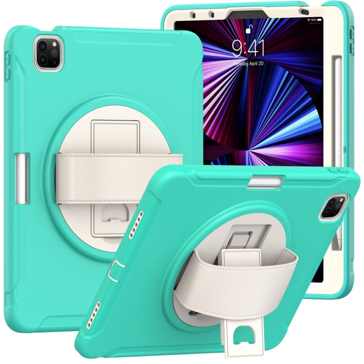 360 Rotation PC + TPU ablet Case with Holder & Strap For iPad Air 2020 / 2022 10.9 / Pro 11 2022 / 2021 / 2020 / 2018(Mint Green) - iPad Pro 11 (2020) Cases by buy2fix | Online Shopping UK | buy2fix