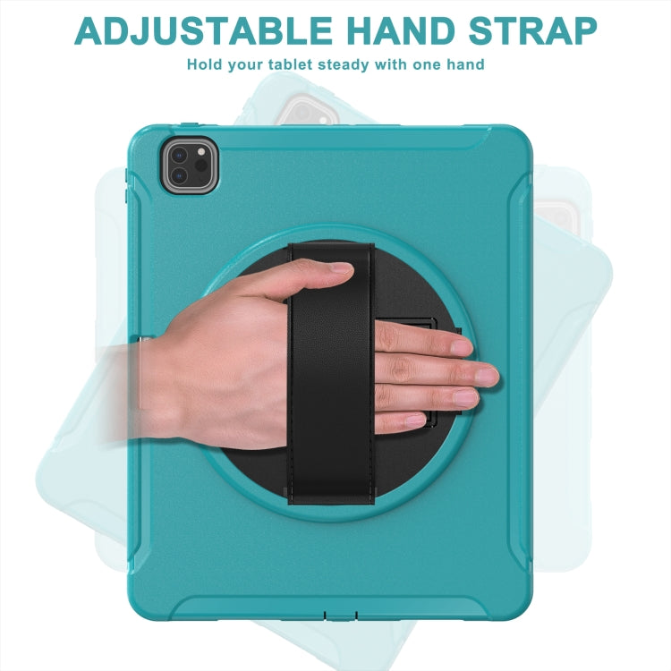 360 Rotation PC + TPU ablet Case with Holder & Strap For iPad Air 2020 / 2022 10.9 / Pro 11 2022 / 2021 / 2020 / 2018(Blue) - iPad Pro 11 (2020) Cases by buy2fix | Online Shopping UK | buy2fix