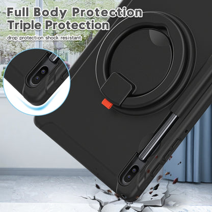 For Samsung Galaxy Tab S6 T860 Shockproof TPU + PC Protective Case with 360 Degree Rotation Foldable Handle Grip Holder & Pen Slot(Black) - Tab S6 10.5 T860 / T865 by buy2fix | Online Shopping UK | buy2fix