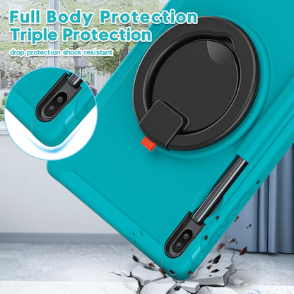 For Samsung Galaxy Tab S6 T860 Shockproof TPU + PC Protective Case with 360 Degree Rotation Foldable Handle Grip Holder & Pen Slot(Blue) - Tab S6 10.5 T860 / T865 by buy2fix | Online Shopping UK | buy2fix