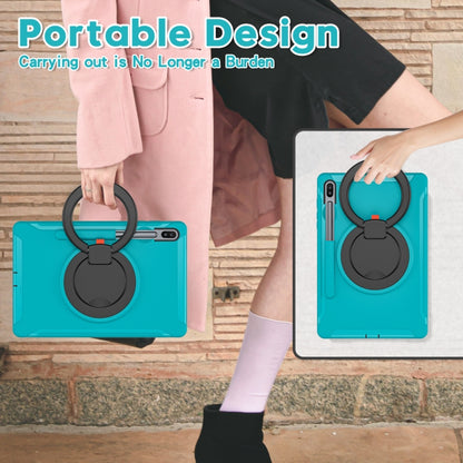 For Samsung Galaxy Tab S6 T860 Shockproof TPU + PC Protective Case with 360 Degree Rotation Foldable Handle Grip Holder & Pen Slot(Blue) - Tab S6 10.5 T860 / T865 by buy2fix | Online Shopping UK | buy2fix
