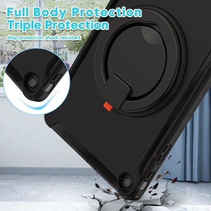 For Samsung Galaxy Tab A 10.1 T515/T510 2019 Shockproof TPU + PC Protective Case with 360 Degree Rotation Foldable Handle Grip Holder & Pen Slot(Black) - Tab A 10.1 (2019) T510 / T515 by buy2fix | Online Shopping UK | buy2fix