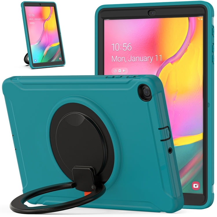 For Samsung Galaxy Tab A 10.1 T515/T510 2019 Shockproof TPU + PC Protective Case with 360 Degree Rotation Foldable Handle Grip Holder & Pen Slot(Blue) - Tab A 10.1 (2019) T510 / T515 by buy2fix | Online Shopping UK | buy2fix
