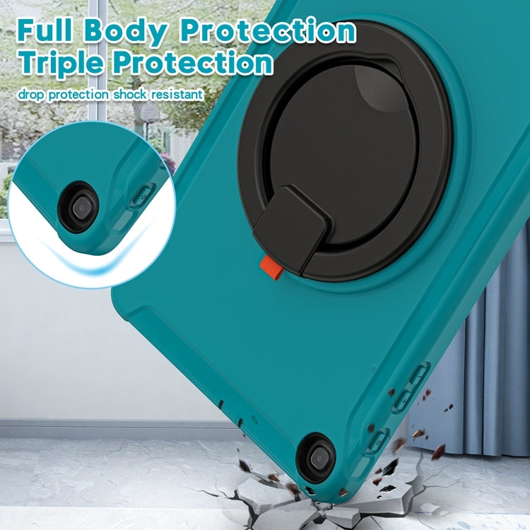 For Samsung Galaxy Tab A 10.1 T515/T510 2019 Shockproof TPU + PC Protective Case with 360 Degree Rotation Foldable Handle Grip Holder & Pen Slot(Blue) - Tab A 10.1 (2019) T510 / T515 by buy2fix | Online Shopping UK | buy2fix