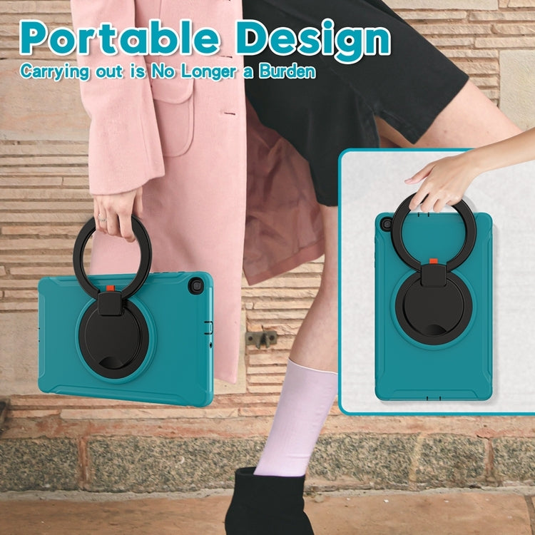 For Samsung Galaxy Tab A 10.1 T515/T510 2019 Shockproof TPU + PC Protective Case with 360 Degree Rotation Foldable Handle Grip Holder & Pen Slot(Blue) - Tab A 10.1 (2019) T510 / T515 by buy2fix | Online Shopping UK | buy2fix