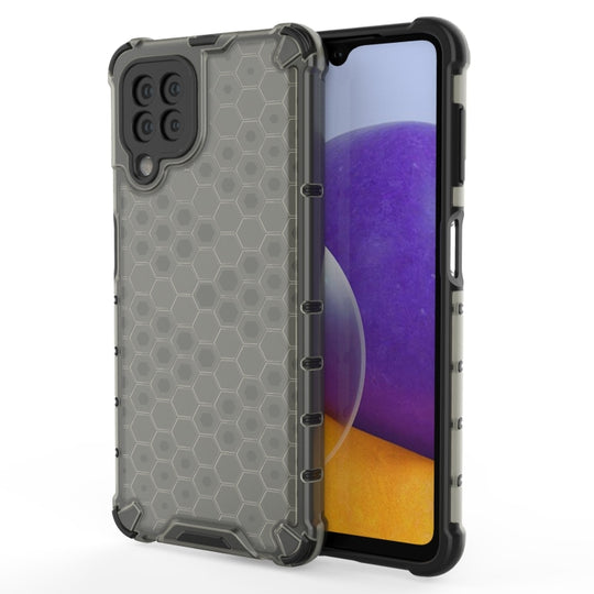 For Samsung Galaxy M32 4G Shockproof Honeycomb PC + TPU Protective Case(Black)