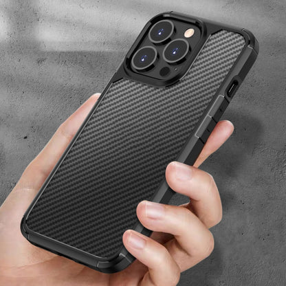 For iPhone 13 Pro Max Pioneer Carbon Fiber Texture Shockproof TPU + PC Case (Black) - iPhone 13 Pro Max Cases by buy2fix | Online Shopping UK | buy2fix
