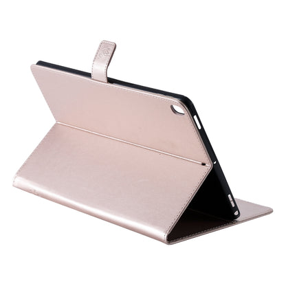 For iPad 10.2 / Pro 10.5 / Air 2019 Pressed Printing Cat and Tree Pattern Horizontal Flip Leather Case with Holder & Card Slots & Wallet(Rose Gold) - iPad Air (2019) Cases by buy2fix | Online Shopping UK | buy2fix
