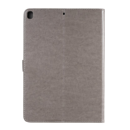 For iPad 10.2 / Pro 10.5 / Air 2019 Pressed Printing Cat and Tree Pattern Horizontal Flip Leather Case with Holder & Card Slots & Wallet(Grey) - iPad Air (2019) Cases by buy2fix | Online Shopping UK | buy2fix