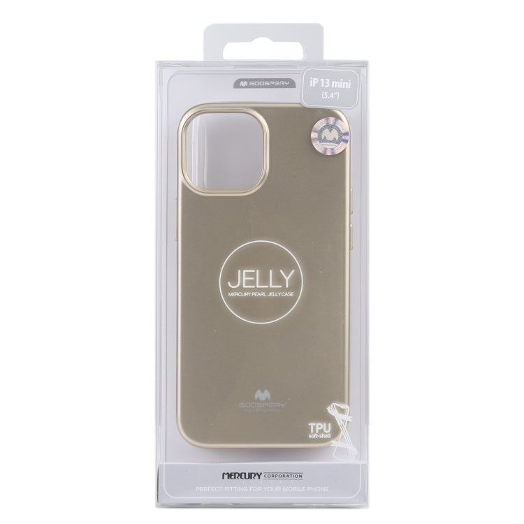 For iPhone 13 mini GOOSPERY JELLY Full Coverage Soft Case (Gold) - iPhone 13 mini Cases by GOOSPERY | Online Shopping UK | buy2fix