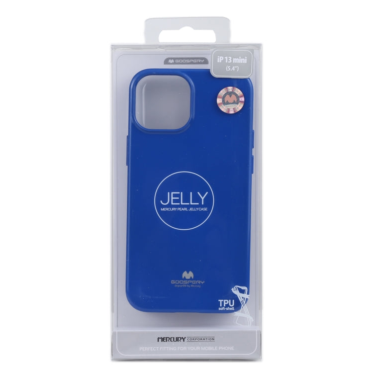 For iPhone 13 mini GOOSPERY JELLY Full Coverage Soft Case (Blue) - iPhone 13 mini Cases by GOOSPERY | Online Shopping UK | buy2fix