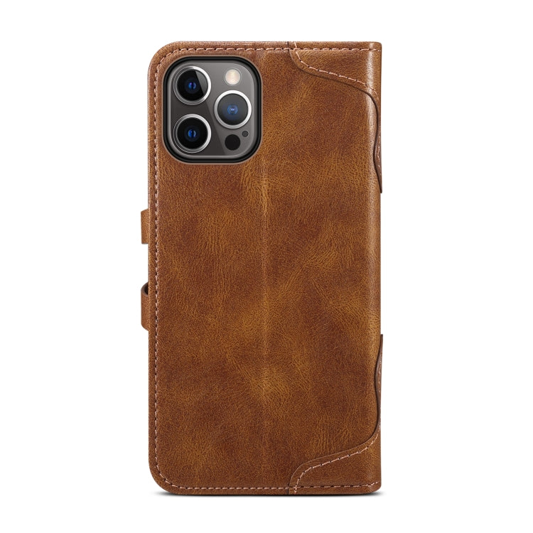 For iPhone 13 mini Calf Texture Buckle Horizontal Flip Leather Case with Holder & Card Slots & Wallet (Brown) by buy2fix
