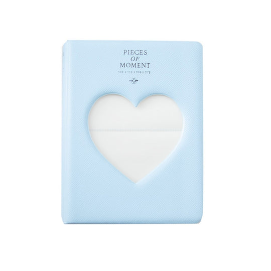 Hollow Heart 64 Pockets Photo Book Album Name Card Holder for Fujifilm Instax Mini 8 /7s /70 /25 /50s /90(Sky Blue)