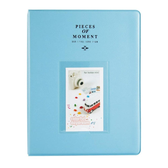 128 Pockets Photo Book Album Name Card Holder for Fujifilm Instax Mini 8 /7s /70 /25 /50s /90(Sky Blue)