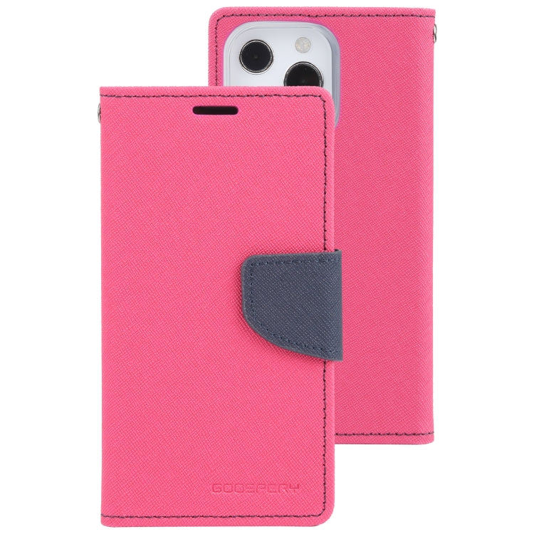For iPhone 13 Pro GOOSPERY FANCY DIARY Cross Pattern Horizontal Flip Leather Case with Holder & Card Slots & Wallet (Rose Red) - iPhone 13 Pro Cases by GOOSPERY | Online Shopping UK | buy2fix