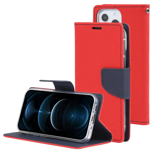 For iPhone 13 Pro Max GOOSPERY FANCY DIARY Cross Pattern Horizontal Flip Leather Case with Holder & Card Slots & Wallet (Red) - iPhone 13 Pro Max Cases by GOOSPERY | Online Shopping UK | buy2fix