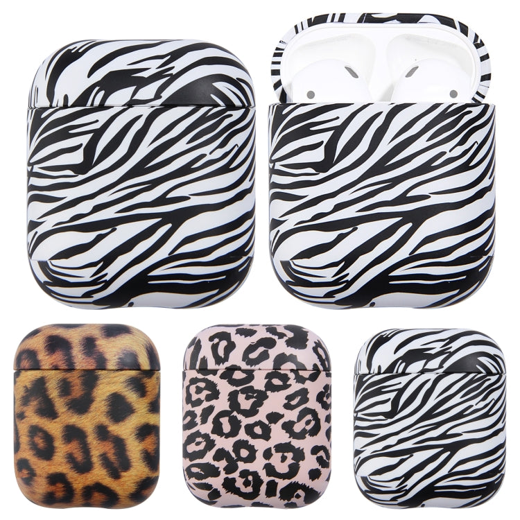 Anti-fall Wireless Earphone PC Protective Case For AirPods 1/2(Zebra Texture) - For AirPods 1/2 by buy2fix | Online Shopping UK | buy2fix