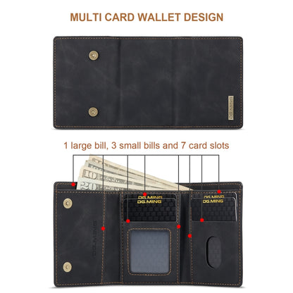 DG.MING M1 Series 3-Fold Multi Card Wallet  Back Cover Shockproof Case with Holder Function For iPhone XS Max(Black) -  by DG.MING | Online Shopping UK | buy2fix