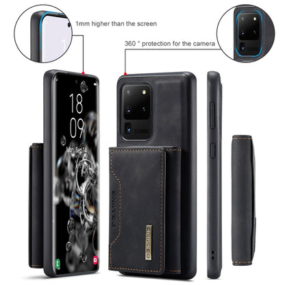 For Samsung Galaxy S20 Ultra DG.MING M2 Series 3-Fold Multi Card Bag Back Cover Shockproof Case with Wallet & Holder Function(Black) - Galaxy Phone Cases by DG.MING | Online Shopping UK | buy2fix