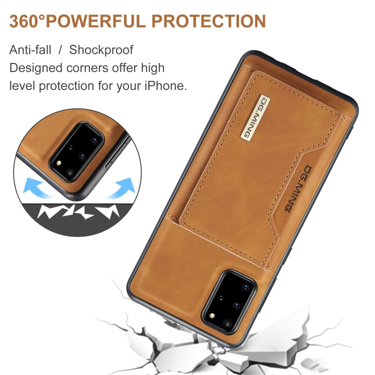 For Samsung Galaxy S20+ DG.MING M2 Series 3-Fold Multi Card Bag Back Cover Shockproof Case with Wallet & Holder Function(Brown) - Galaxy Phone Cases by DG.MING | Online Shopping UK | buy2fix