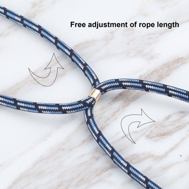 For iPhone 13 mini Wheat Straw Material + TPU Shockproof Case with Neck Lanyard (Blue) by buy2fix