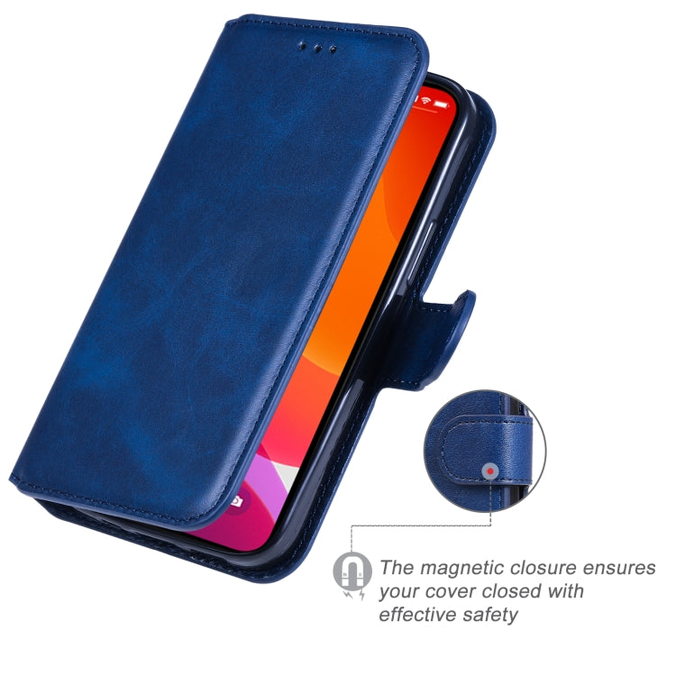 For iPhone 13 mini Classic Calf Texture PU + TPU Horizontal Flip Leather Case with Holder & Card Slots & Wallet (Blue) by buy2fix
