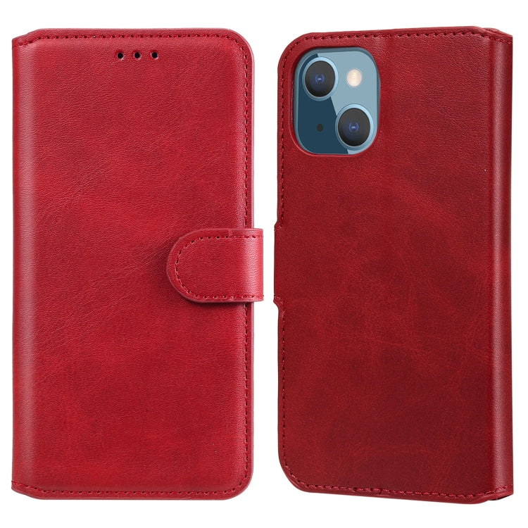 For iPhone 13 mini Classic Calf Texture PU + TPU Horizontal Flip Leather Case with Holder & Card Slots & Wallet (Red) by buy2fix