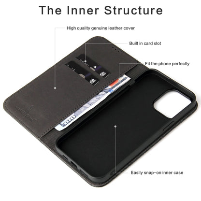 For iPhone 13 Pro Fierre Shann Crocodile Texture Magnetic Horizontal Flip Genuine Leather Case with Holder & Card Slot (Black) - iPhone 13 Pro Cases by FIERRE SHANN | Online Shopping UK | buy2fix
