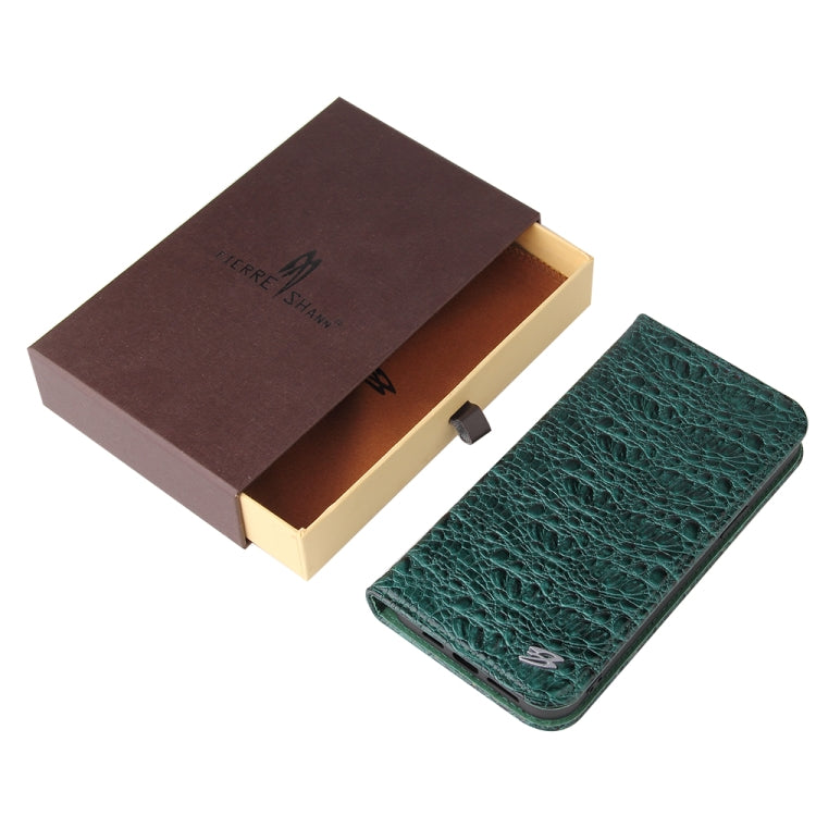 For iPhone 13 Pro Fierre Shann Crocodile Texture Magnetic Horizontal Flip Genuine Leather Case with Holder & Card Slot (Black) - iPhone 13 Pro Cases by FIERRE SHANN | Online Shopping UK | buy2fix