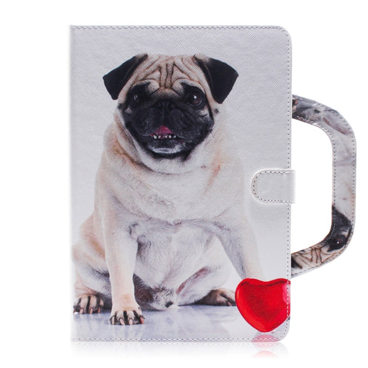 For iPad 10.2 / 10.5 / Air 2019 3D Colored Drawing Horizontal Flip Leather Case with Holder & Card Slot & Wallet & Handle(Pug) - iPad Air (2019) Cases by buy2fix | Online Shopping UK | buy2fix