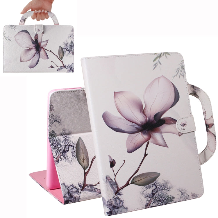 For iPad 10.2 / 10.5 / Air 2019 3D Colored Drawing Horizontal Flip Leather Case with Holder & Card Slot & Wallet & Handle(Magnolia) - iPad Air (2019) Cases by buy2fix | Online Shopping UK | buy2fix