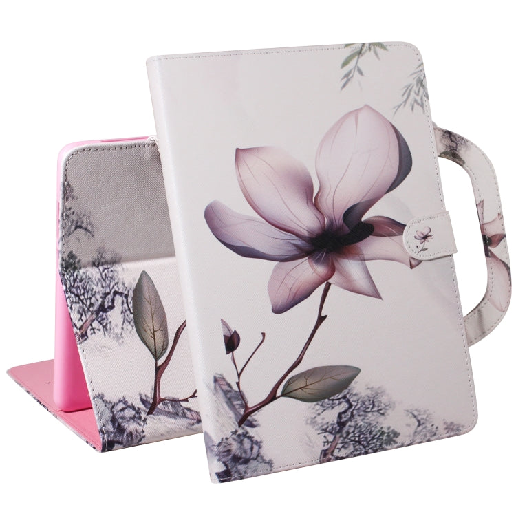 For iPad 10.2 / 10.5 / Air 2019 3D Colored Drawing Horizontal Flip Leather Case with Holder & Card Slot & Wallet & Handle(Magnolia) - iPad Air (2019) Cases by buy2fix | Online Shopping UK | buy2fix