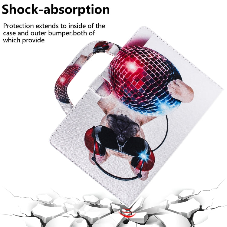For iPad 10.2 / 10.5 / Air 2019 3D Colored Drawing Horizontal Flip Leather Case with Holder & Card Slot & Wallet & Handle(Fashion Dog) - iPad Air (2019) Cases by buy2fix | Online Shopping UK | buy2fix