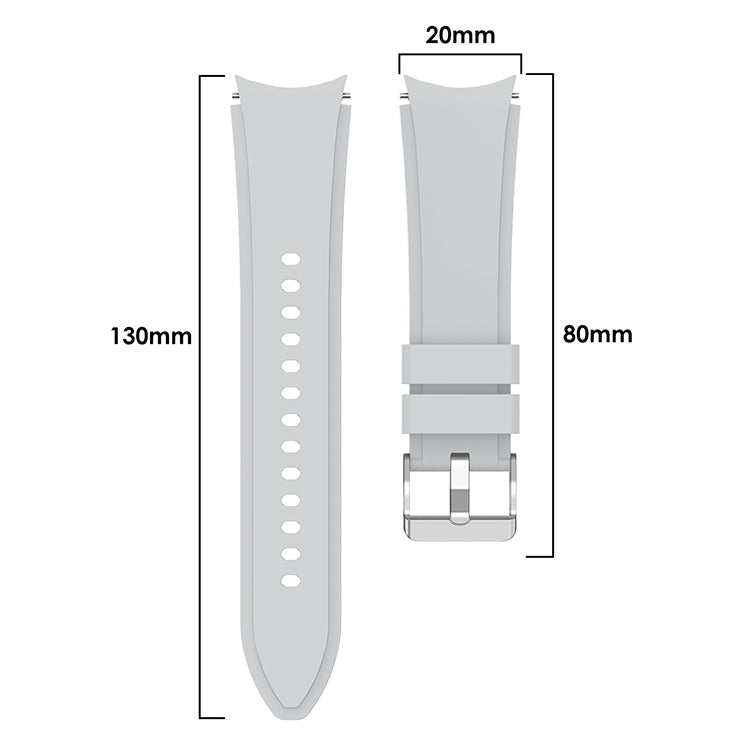 For Samsung Galaxy Watch4 40mm Silicone Watch Band(Light Grey) - Watch Bands by buy2fix | Online Shopping UK | buy2fix