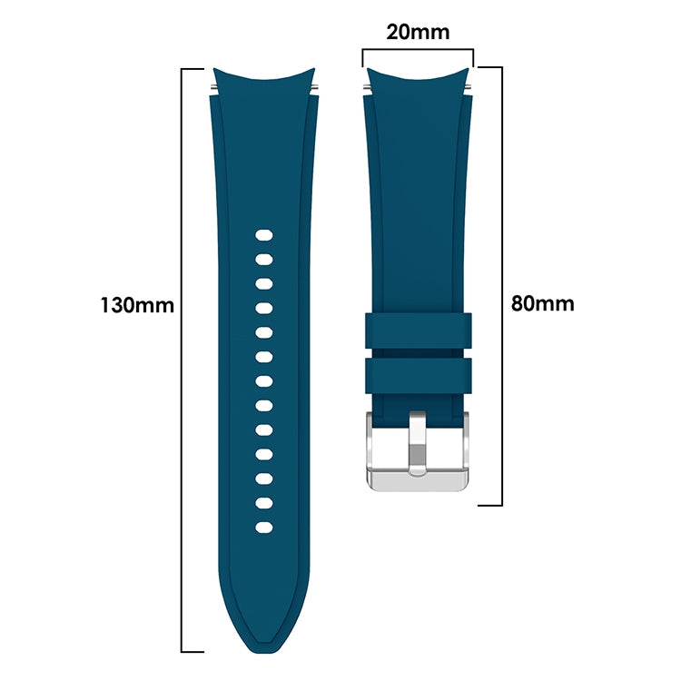 For Samsung Galaxy Watch4 40mm Silicone Watch Band(Dark Blue) - Watch Bands by buy2fix | Online Shopping UK | buy2fix