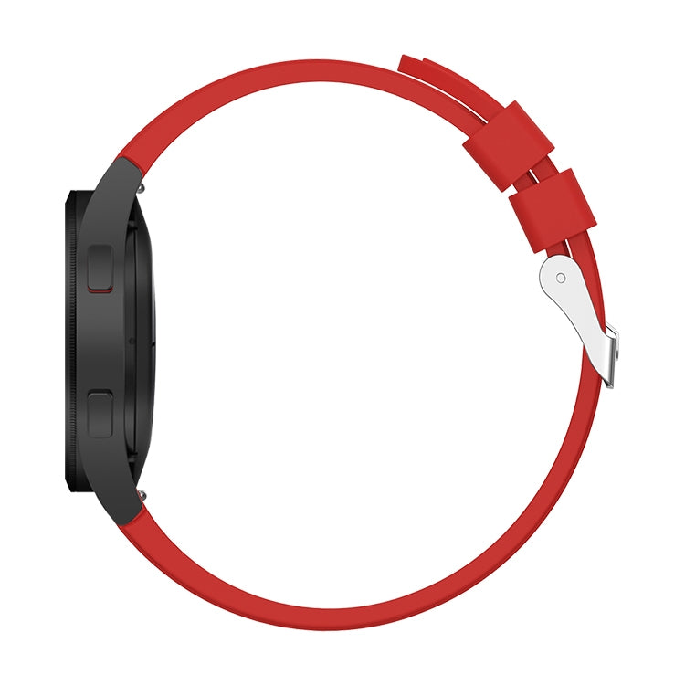 For Samsung Galaxy Watch4 44mm Silicone Watch Band(Red) - Watch Bands by buy2fix | Online Shopping UK | buy2fix