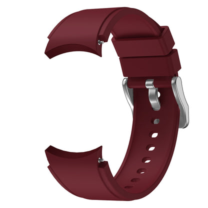 For Samsung Galaxy Watch4 44mm Silicone Watch Band(Wine Red) - Watch Bands by buy2fix | Online Shopping UK | buy2fix