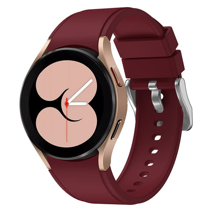 For Samsung Galaxy Watch4 44mm Silicone Watch Band(Wine Red) - Watch Bands by buy2fix | Online Shopping UK | buy2fix