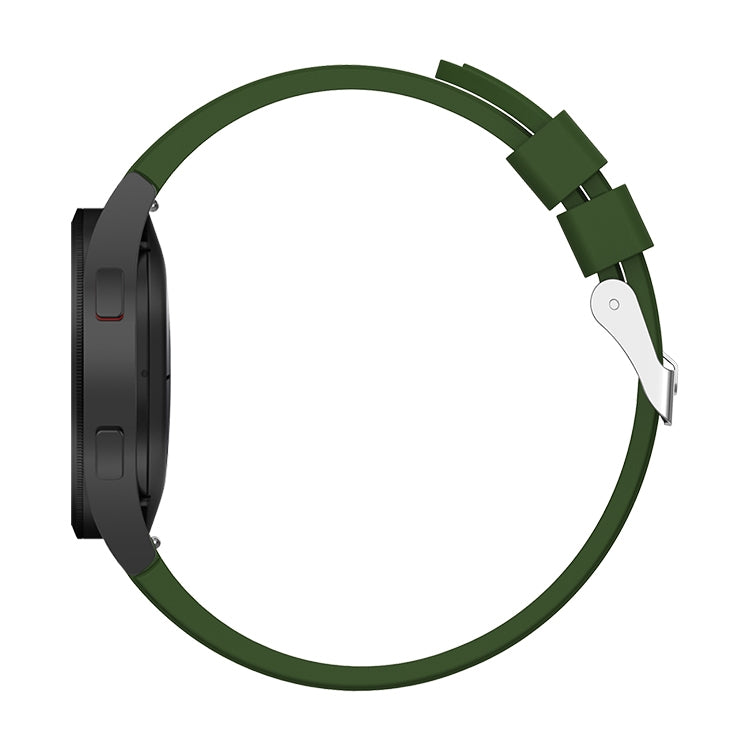 For Samsung Galaxy Watch4 44mm Silicone Watch Band(Army Green) - Watch Bands by buy2fix | Online Shopping UK | buy2fix