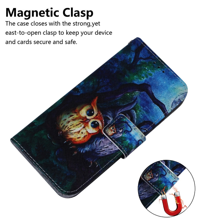 For Galaxy A90 5G Coloured Drawing Pattern Horizontal Flip PU Leather Case with Holder & Card Slots & Wallet(Oil Painting Owl) by buy2fix