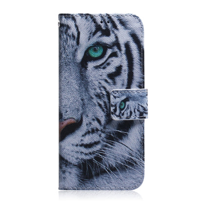 For Galaxy A90 5G Coloured Drawing Pattern Horizontal Flip PU Leather Case with Holder & Card Slots & Wallet(Tiger) by buy2fix