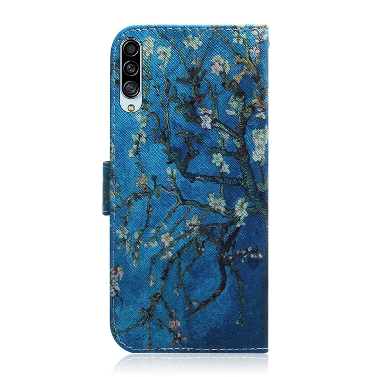 For Galaxy A90 5G Coloured Drawing Pattern Horizontal Flip PU Leather Case with Holder & Card Slots & Wallet(Apricot Flower) by buy2fix