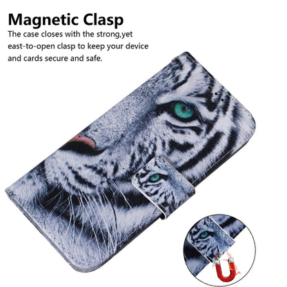 For Sony Xperia 5 Coloured Drawing Pattern Horizontal Flip PU Leather Case with Holder & Card Slots & Wallet(Tiger) - Sony Cases by buy2fix | Online Shopping UK | buy2fix