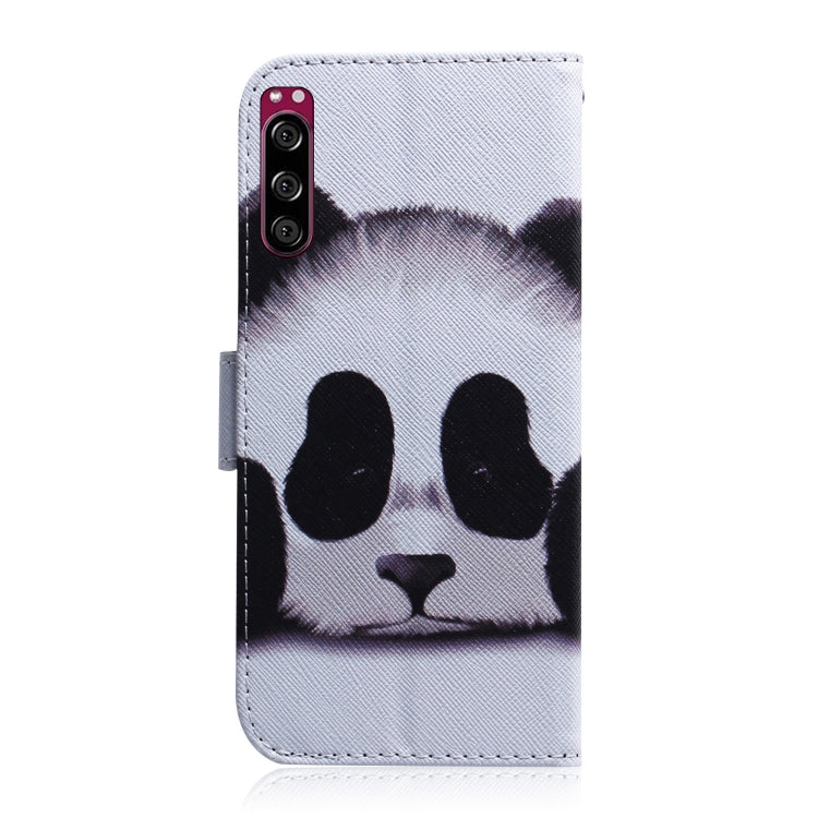 For Sony Xperia 5 Coloured Drawing Pattern Horizontal Flip PU Leather Case with Holder & Card Slots & Wallet(Panda) - Sony Cases by buy2fix | Online Shopping UK | buy2fix