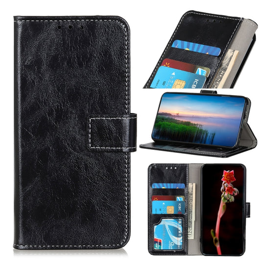 For ZTE Blade A71 Retro Crazy Horse Texture Horizontal Flip Leather Case with Holder & Card Slots & Photo Frame & Wallet(Black) - ZTE Cases by buy2fix | Online Shopping UK | buy2fix